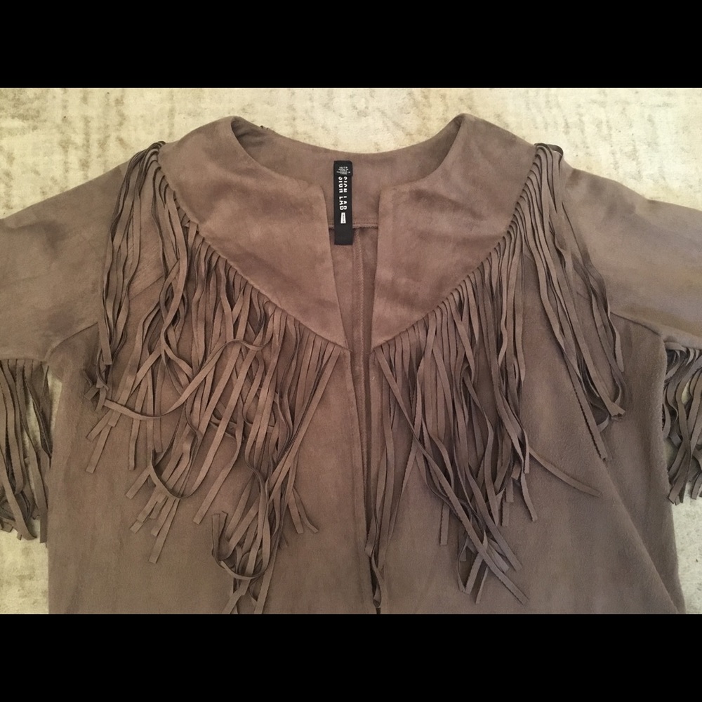 Suede Fringe Jacket